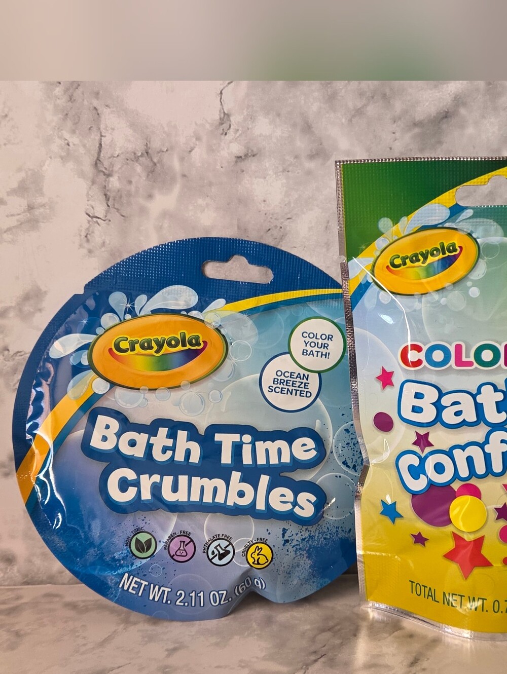 Crayola Bath Time Crumbles & Multi-Color Bath Confetti, Set of 2